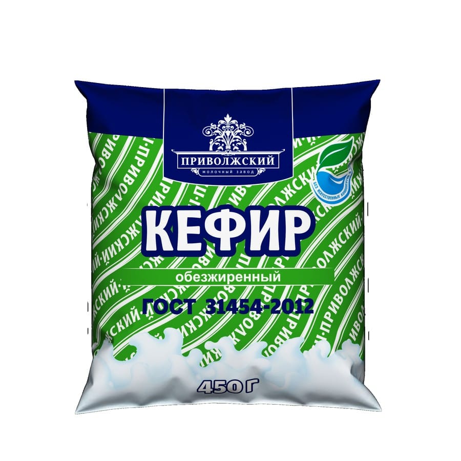 222Кефир обезжиренный 450 г